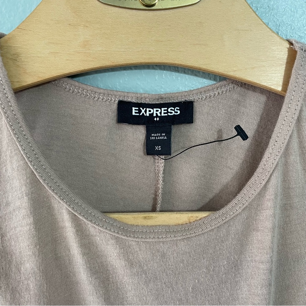 ♦️5/$15♦️ Express | Tan Front-Tie Tank Top - Picture 4 of 4